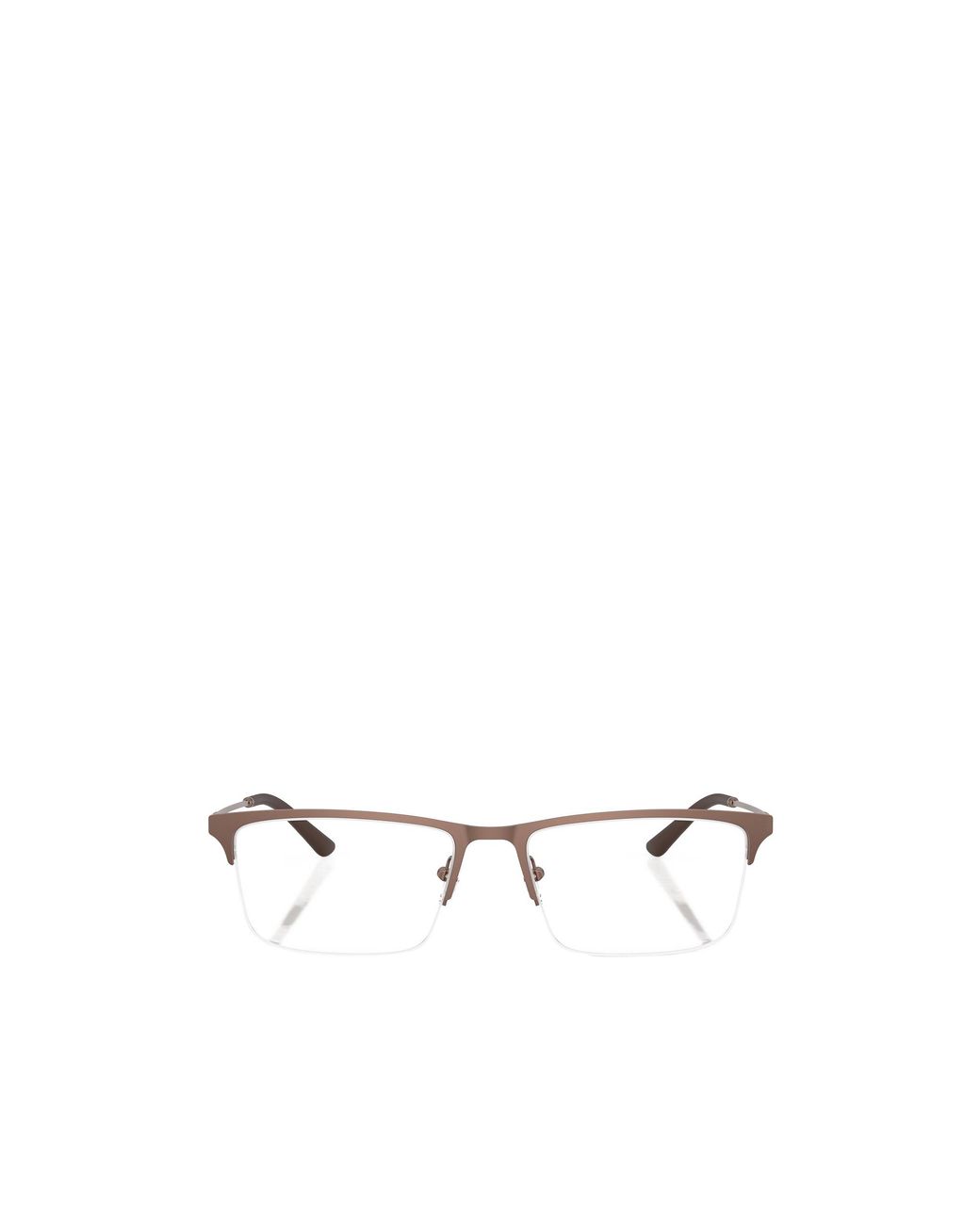 Emporio Armani White Rectangle-Frame Glasses for men