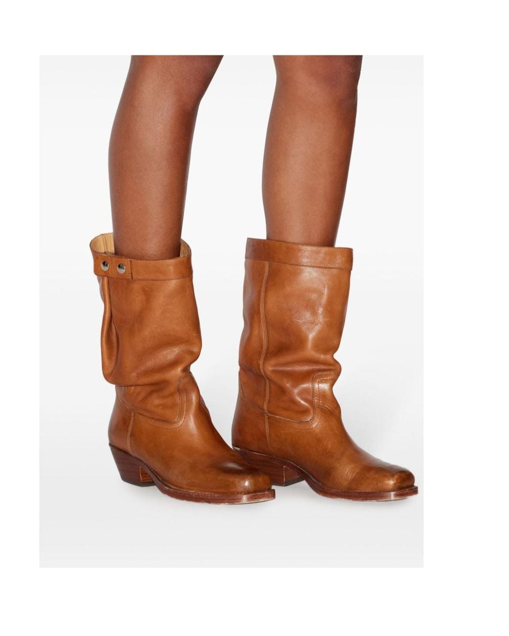 Isabel Marant Brown Round-Head Short Boots