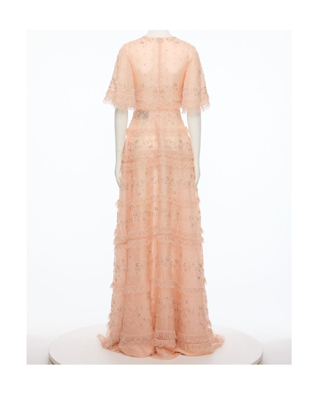 Valentino Pink Round Neck Short Sleeve Dress
