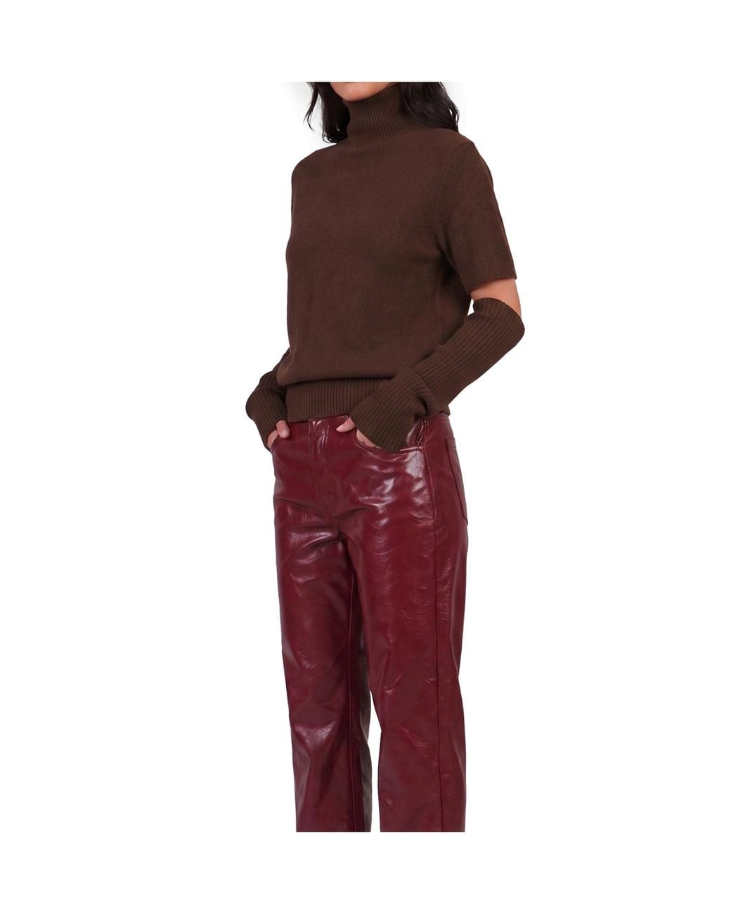 FEDERICA TOSI Short-Sleeve Layered Knitted Sweater