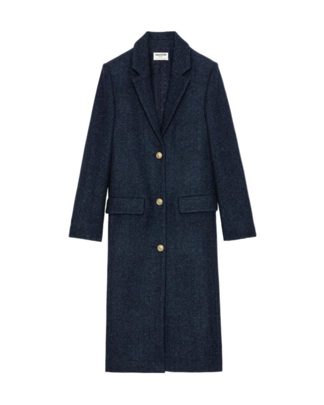 Zadig & Voltaire Blue Mio Single-Breasted Coat