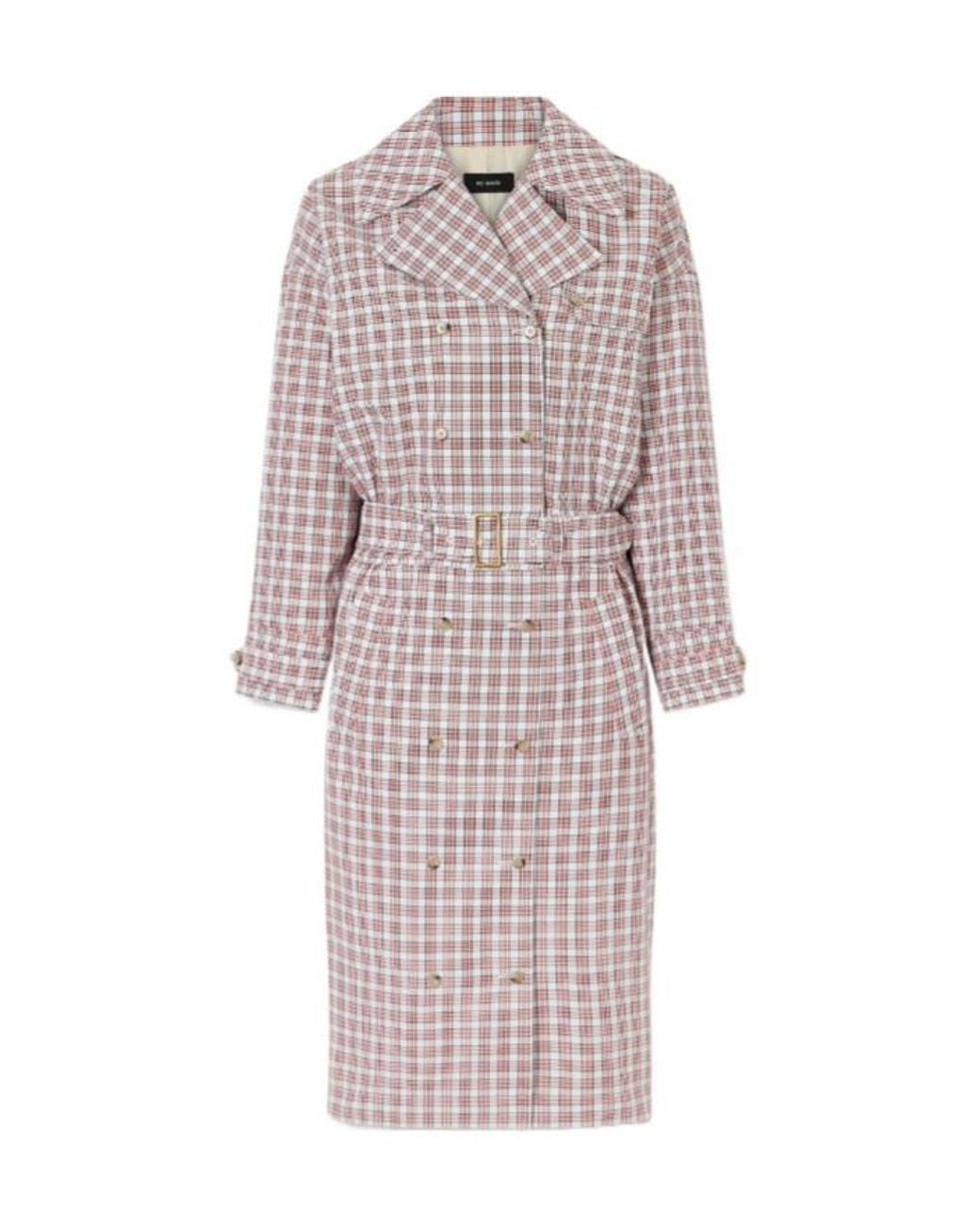Willy Chavarria Multicolor Checked Belted Cotton Trench Coat