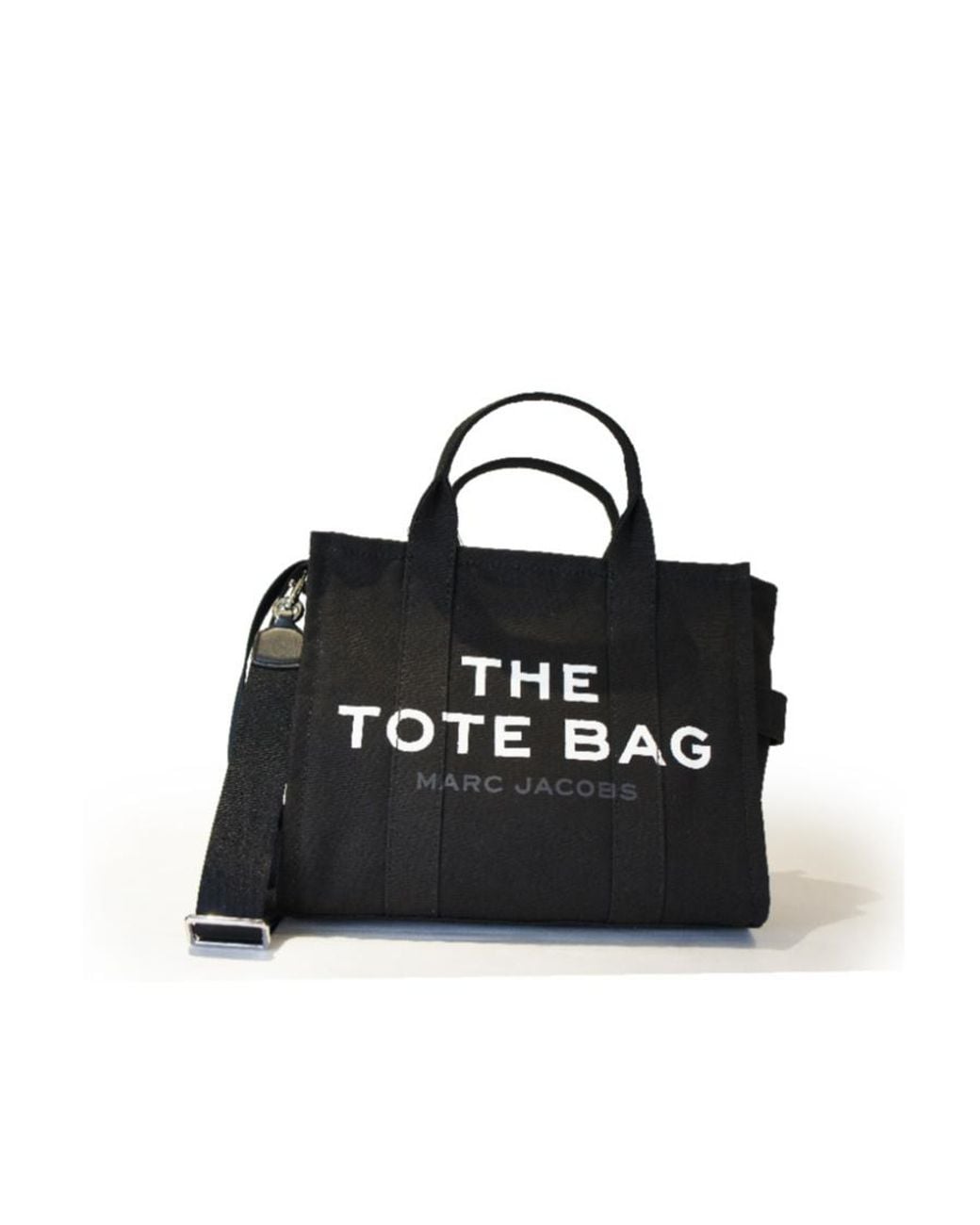 Marc Jacobs Black Logo Printed Zip-Up Small Tote Bag