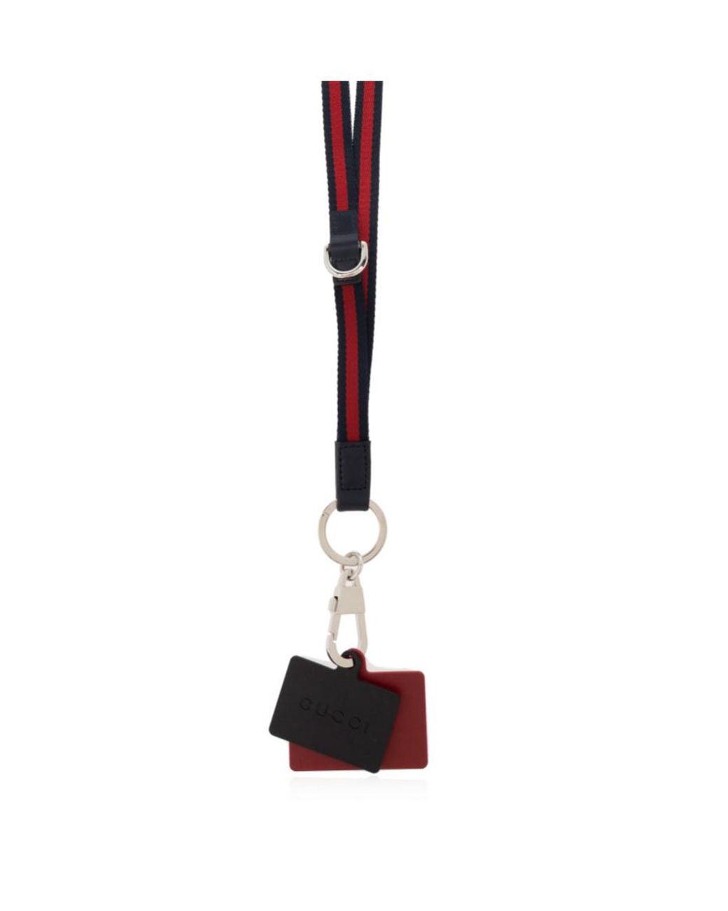 Gucci White Id-Plaque Keyring for men