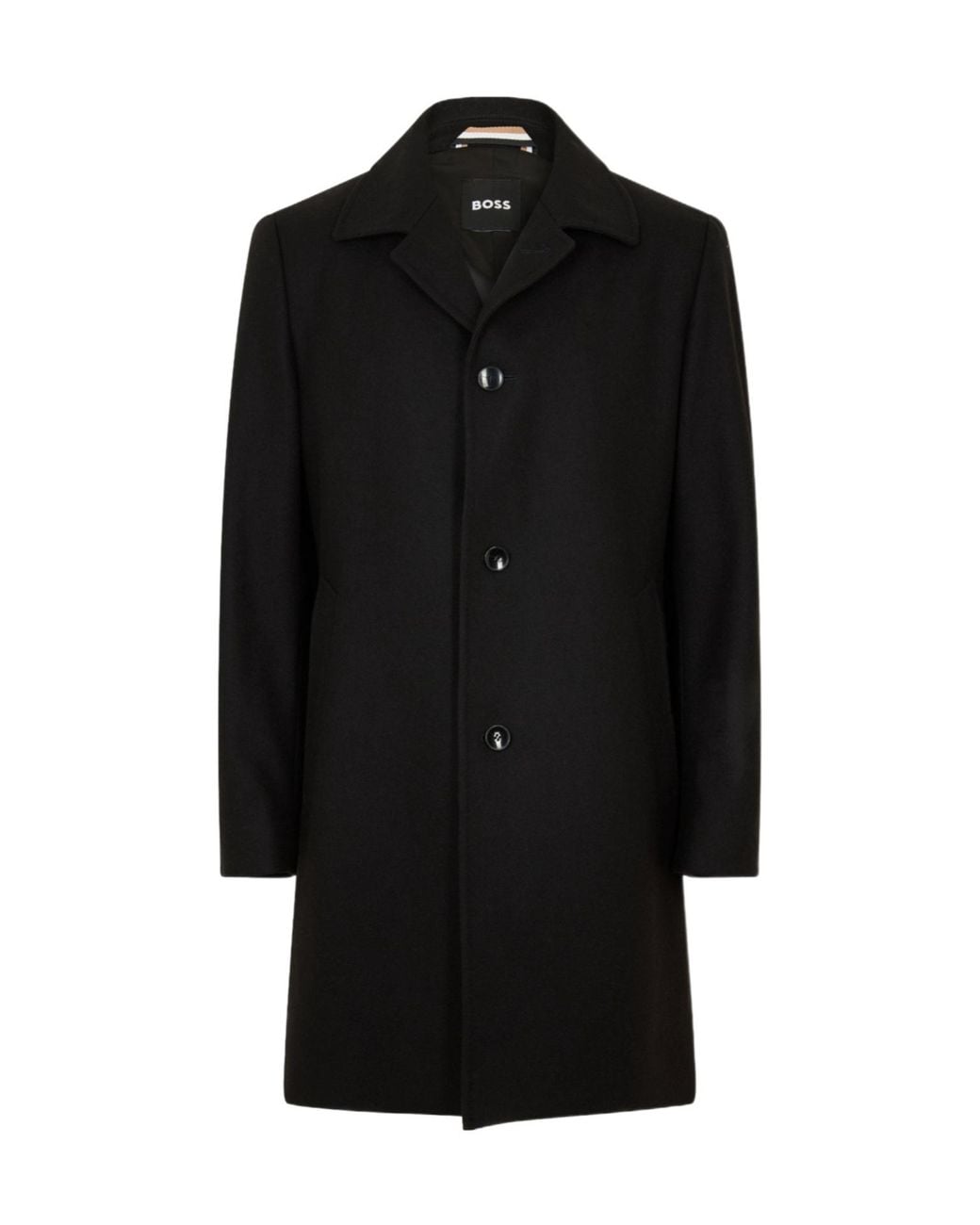Boss Black Solid Color Loose Coat for men