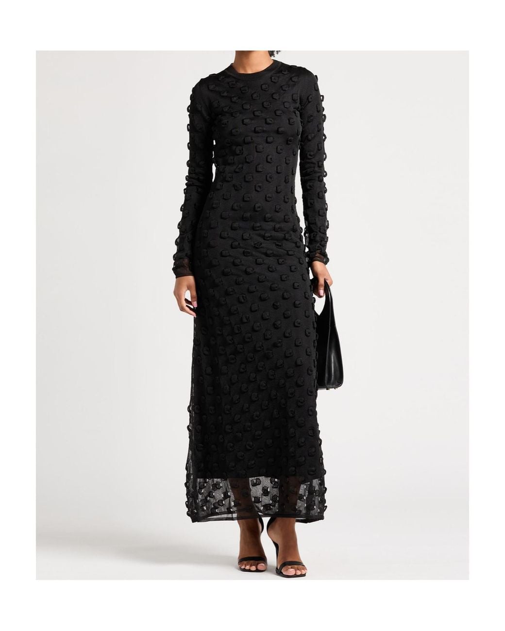 Sportmax Black Maxi Dress Polyamide, Polyester
