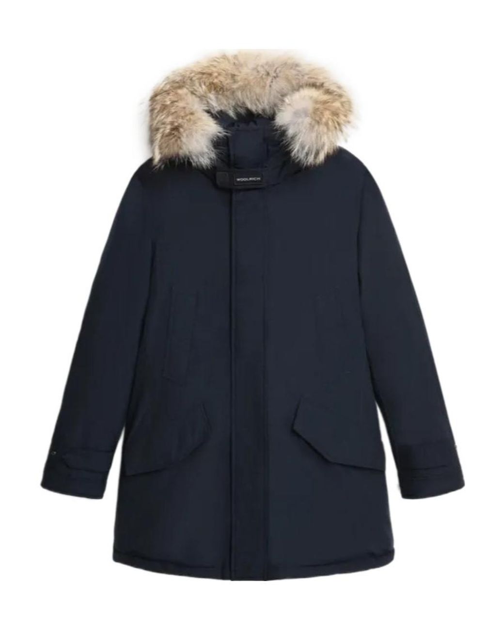 Woolrich Blue Fur Trim Polar Parka for men