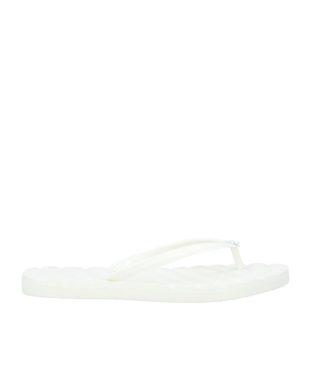 Tory Burch White Minimalist Comfortable Non-Slip Flip-Flops