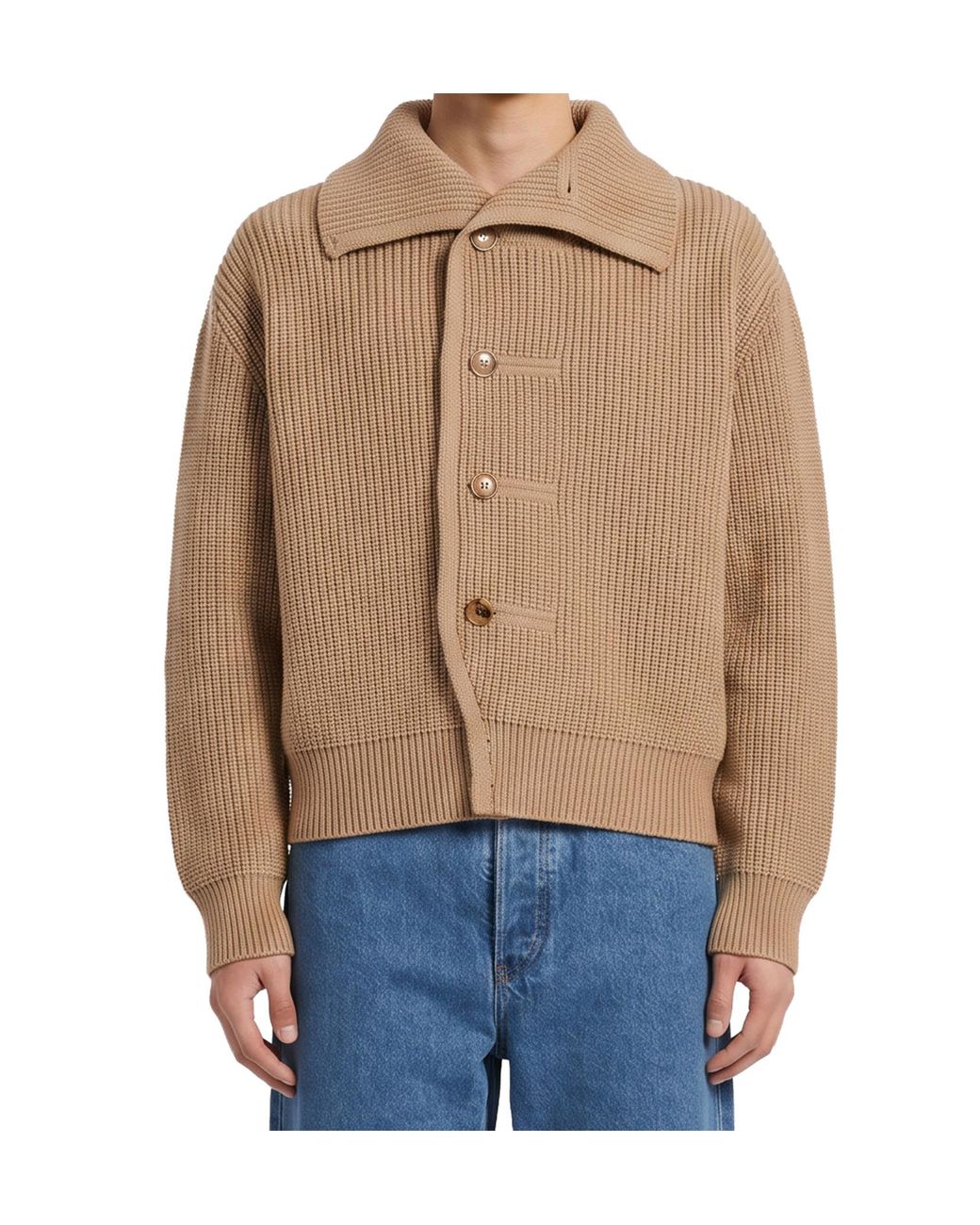 Dries Van Noten Brown Chunky Cardigan for men