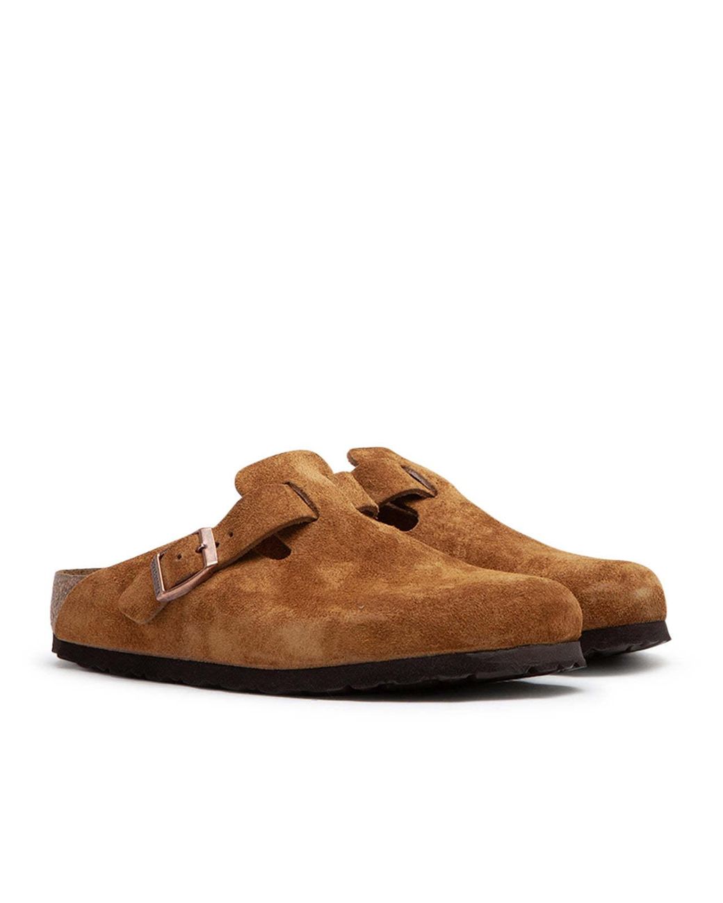 Birkenstock Brown Logo Slippers for men