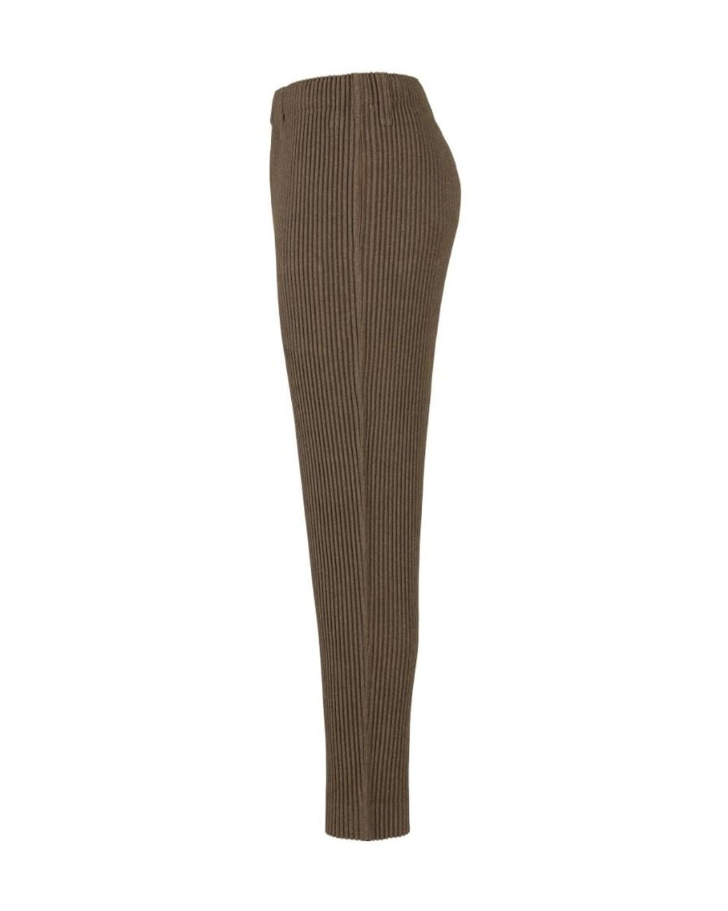 Homme Plissé Issey Miyake Gray Pleated Casual Pants for men