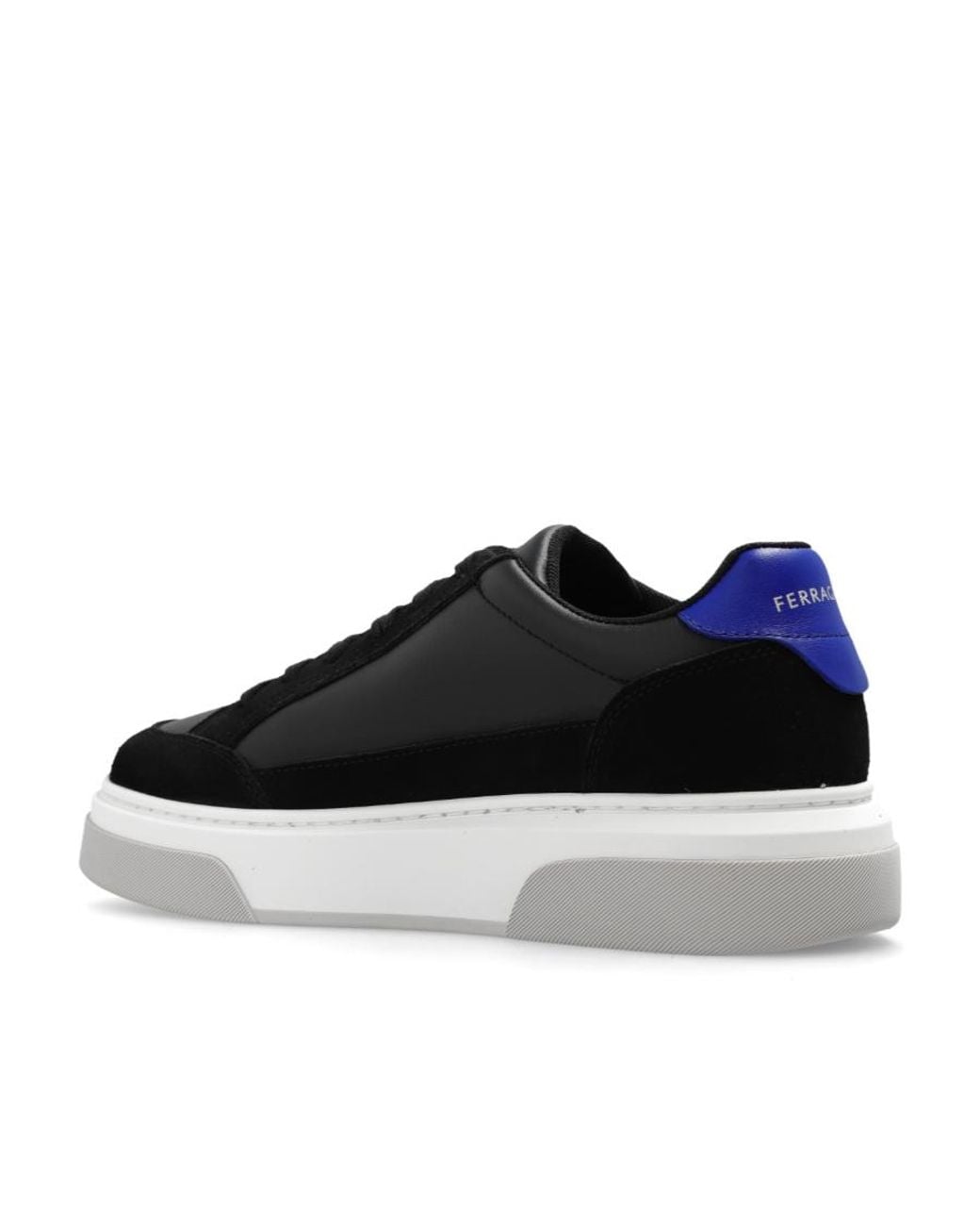 Ferragamo Black Cassina Gancini Outline Low-Top Sneakers for men