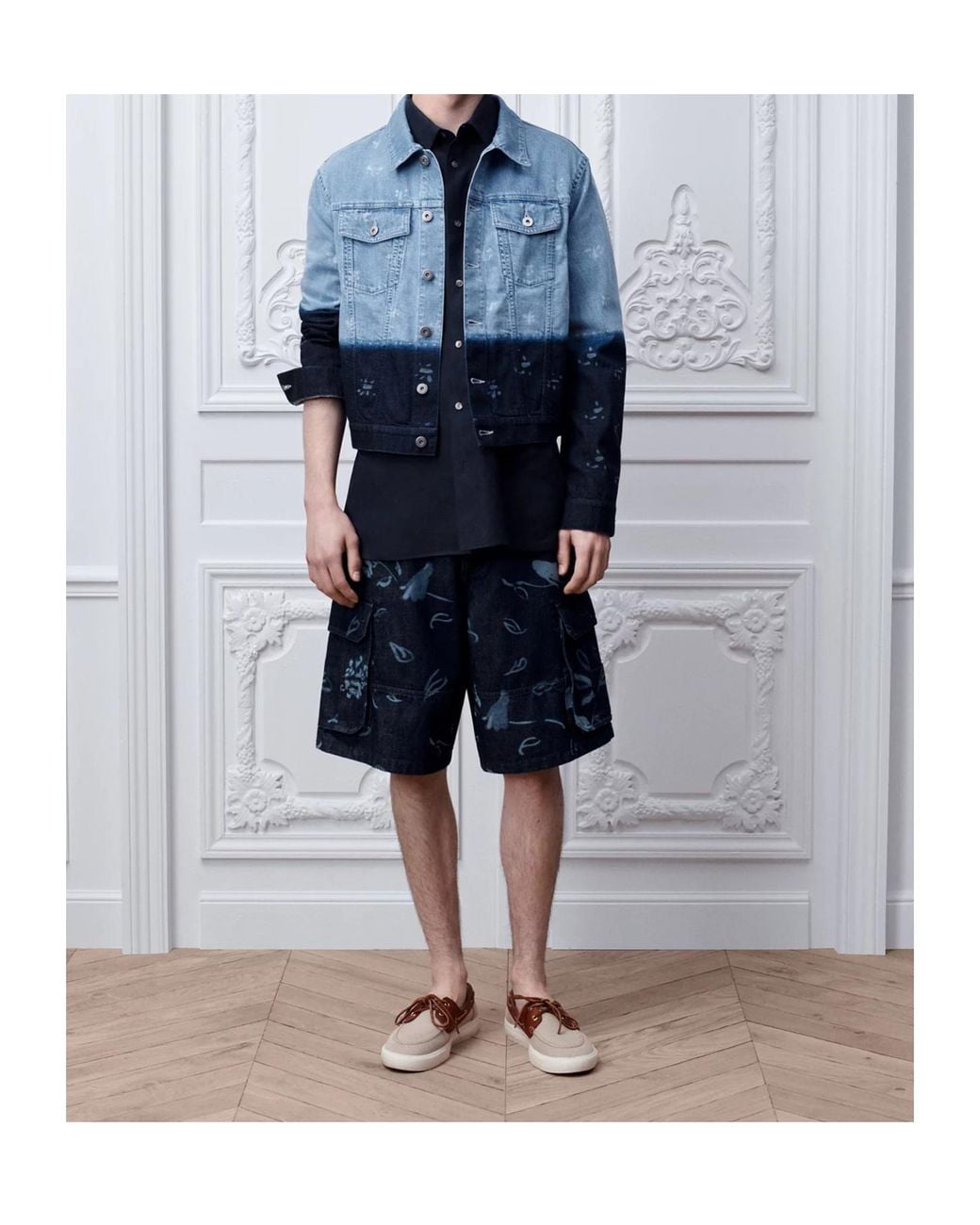 Dior Blue Iviera Cargo Shorts for men