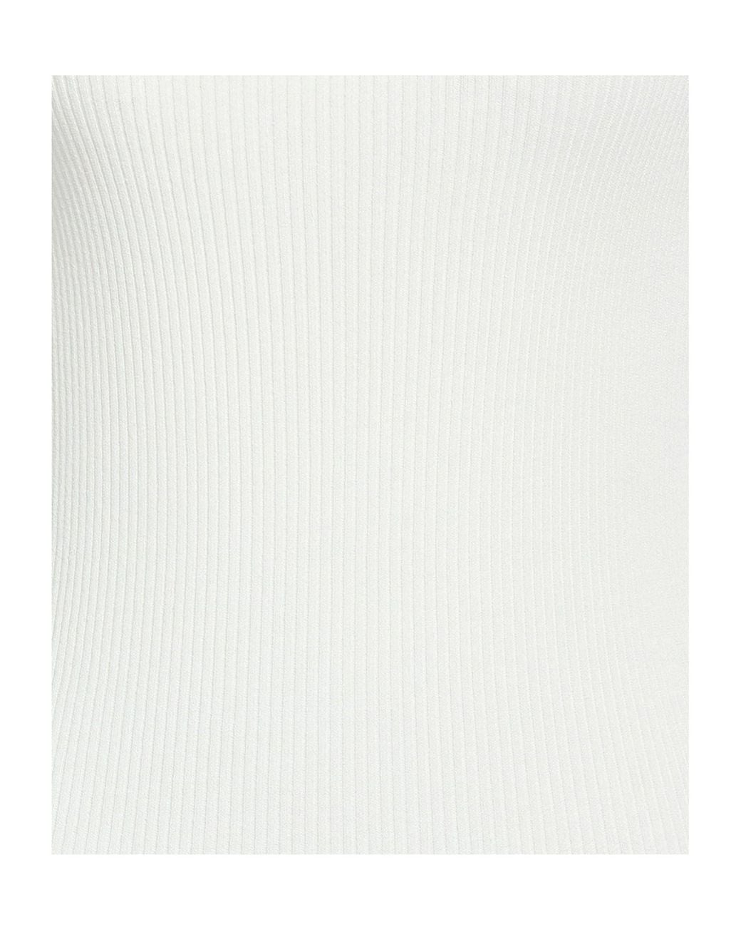 Max Mara White Solid Color Lightweight Knit Sweater