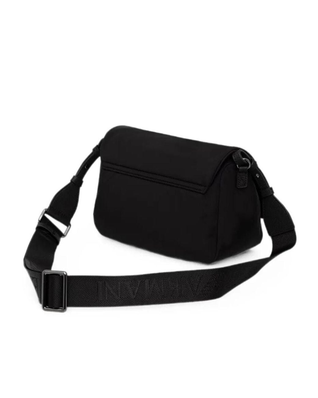 Emporio Armani Black Logo-Plaque Messenger Bag for men