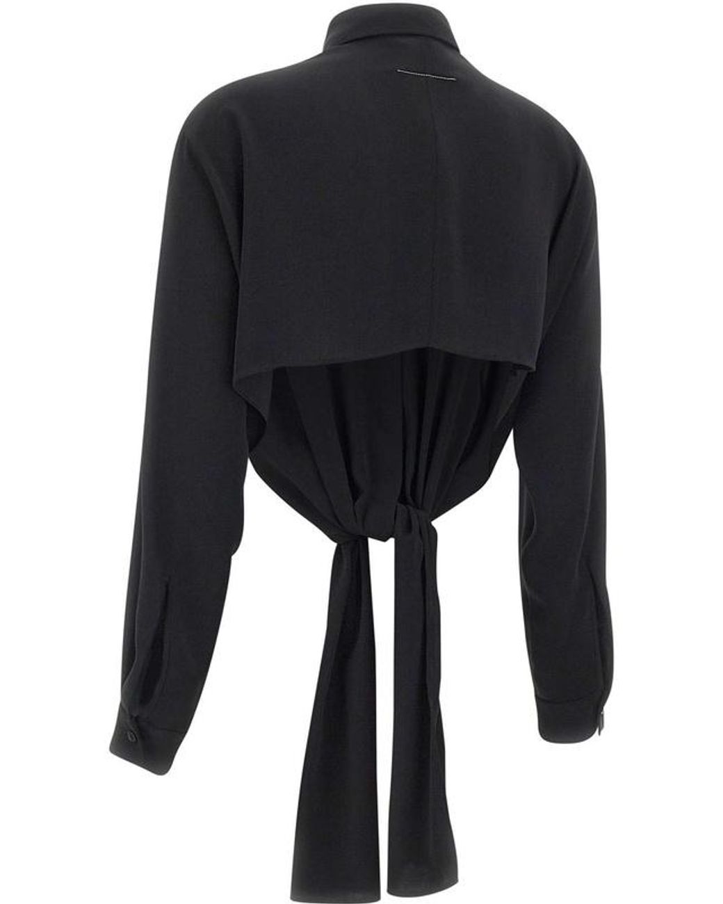 MM6 by Maison Margiela Black Long-Sleeved Shirt
