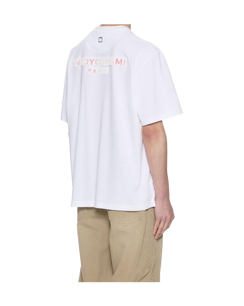 Wooyoungmi White Logo Print T-Shirt for men