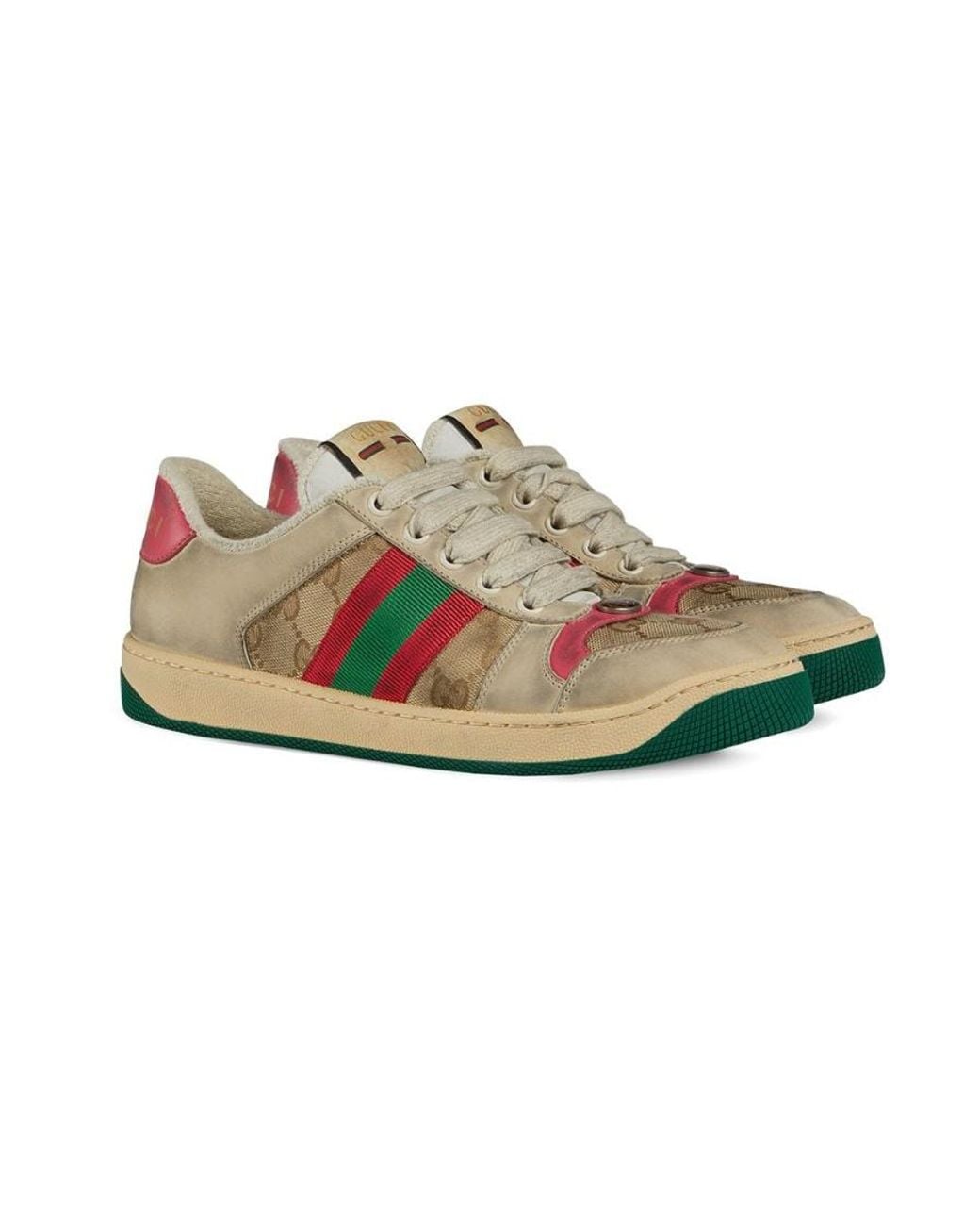 Gucci Green Round Toe Sneakers