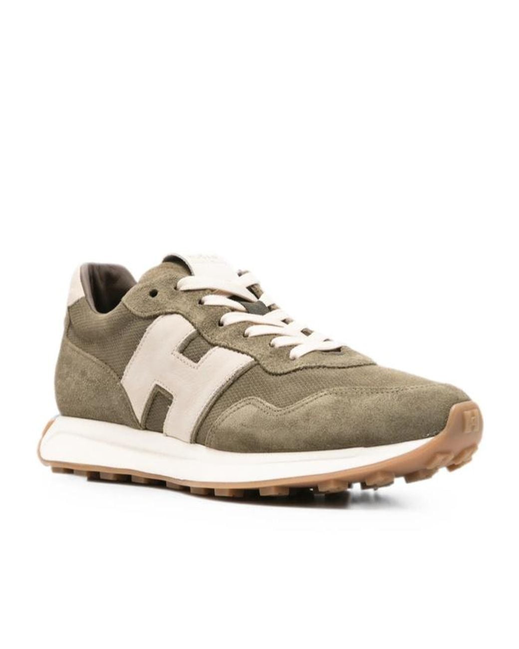 Hogan White Logo-Patch Sneakers for men