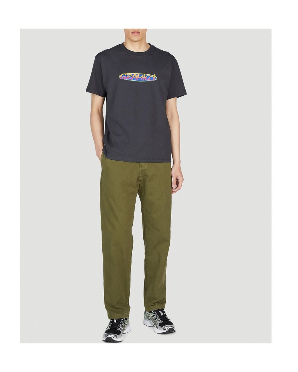 Gramicci Green Elastic-Waist Straight-Leg Pants for men