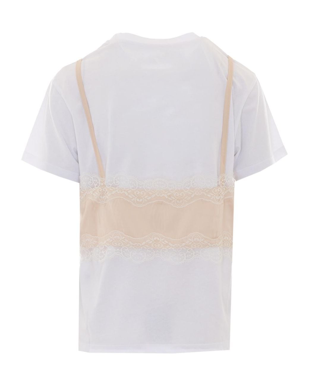 Aniye By White Lila Lace Bra Detail T-Shirt