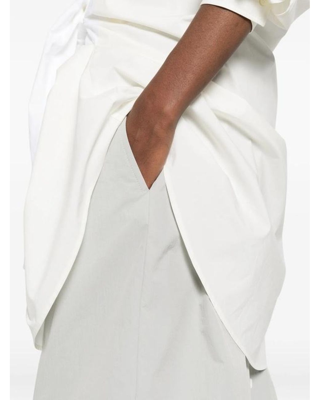 MM6 by Maison Margiela Gray Elasticated-Waist Wide-Leg Trousers