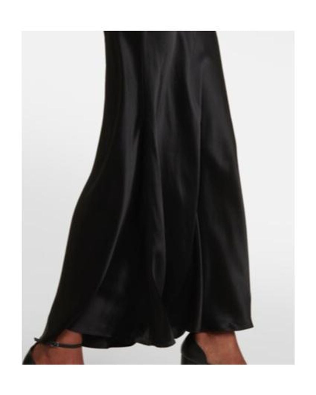 Rodarte Black Silk Satin Midi Dress