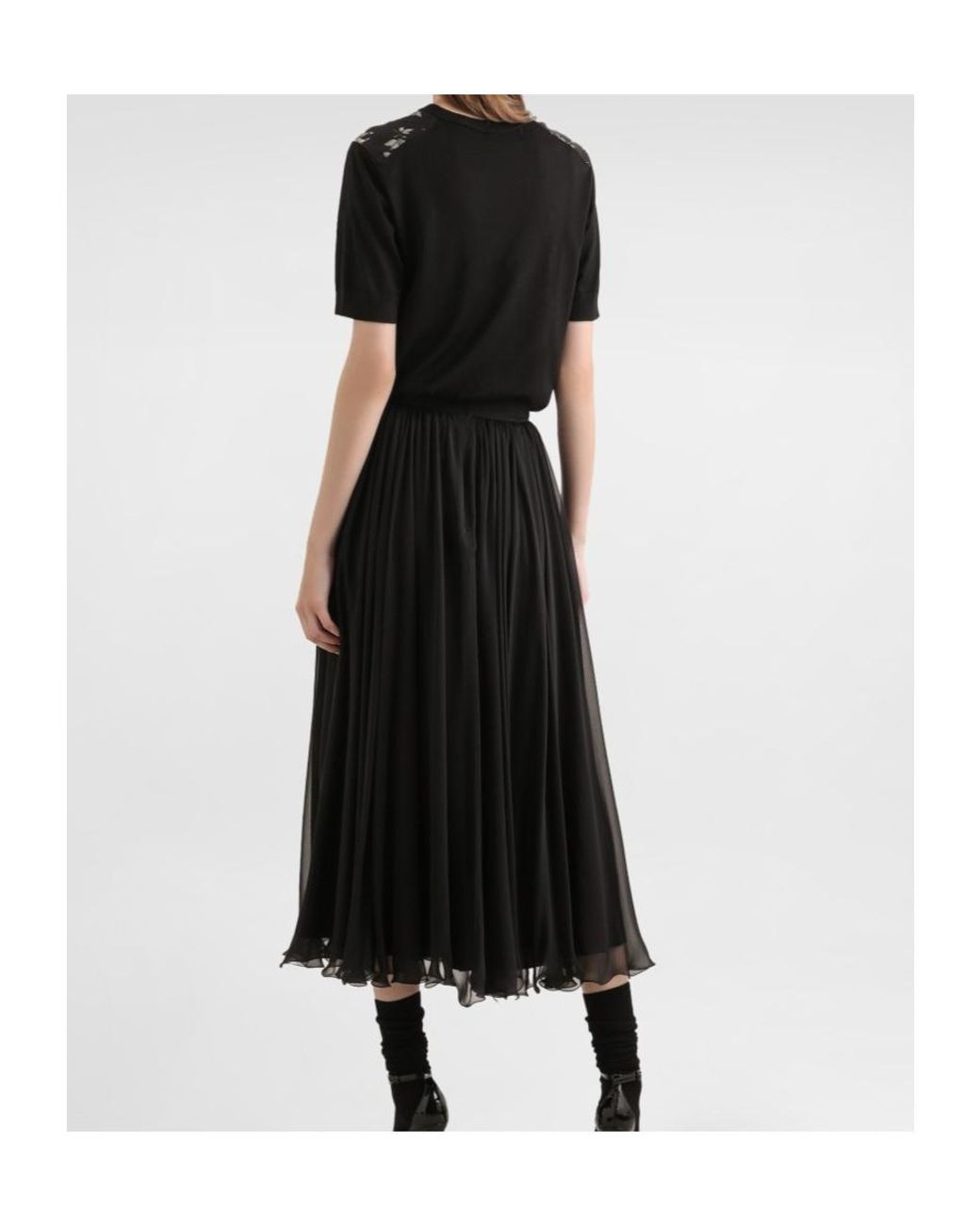 Dolce & Gabbana Black Round-Neck Short-Sleeved T-Shirt
