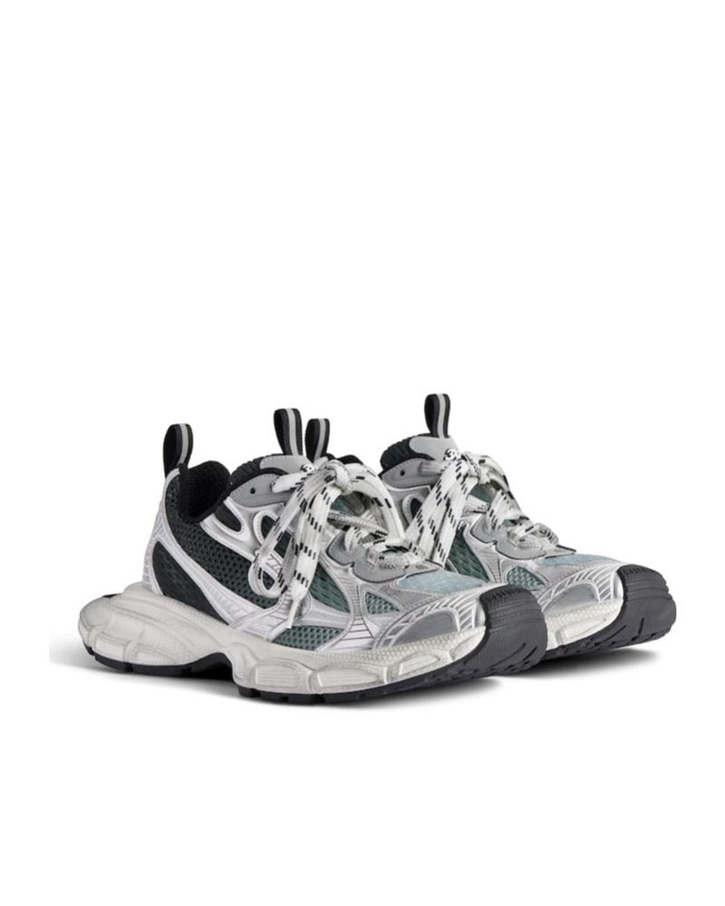 Balenciaga White 3Xl Gradient Lace-Up Sneakers