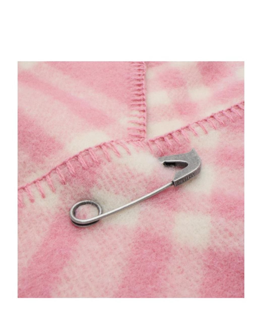 Burberry Pink Check Hooded Scarf