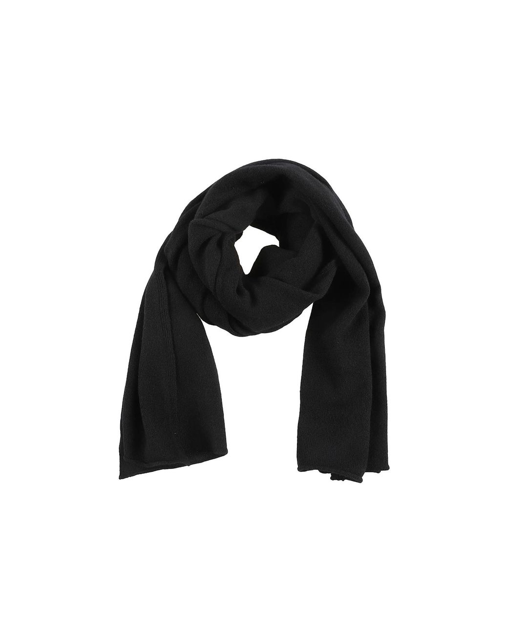 Drumohr Black Ribbed-Knit Cashmere Scarf for men