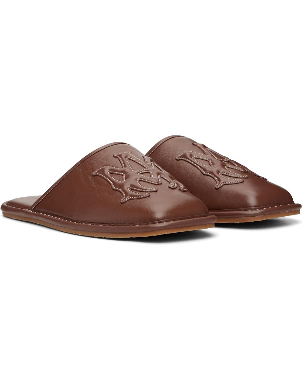 Amiri Brown Ma Slippers for men
