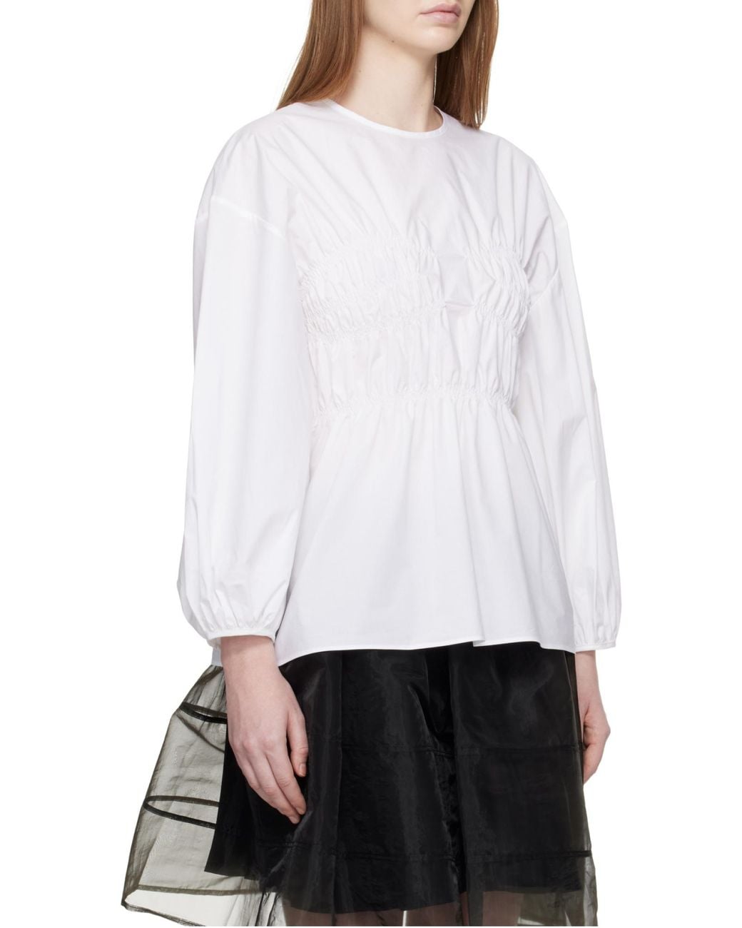 CECILIE BAHNSEN White Long-Sleeved Top