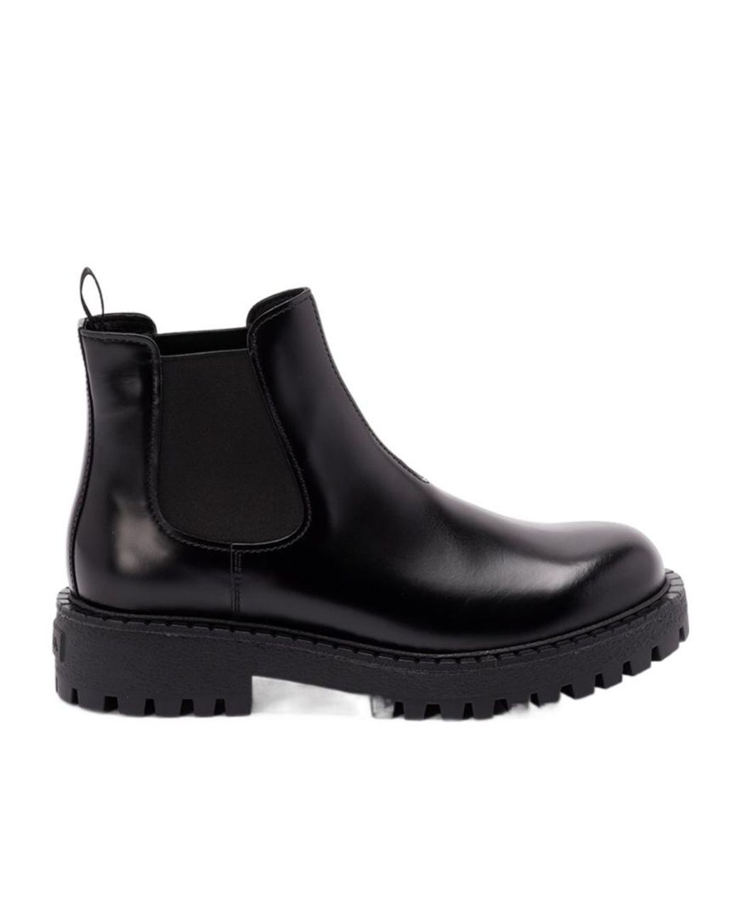 Prada Black Slip-On Ankle Boots for men