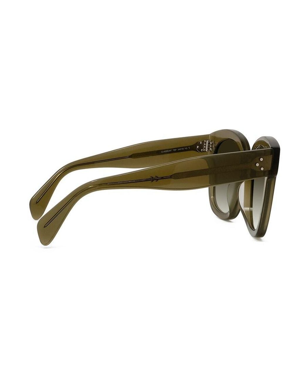 Céline Green Oversized Frame Sunglasses