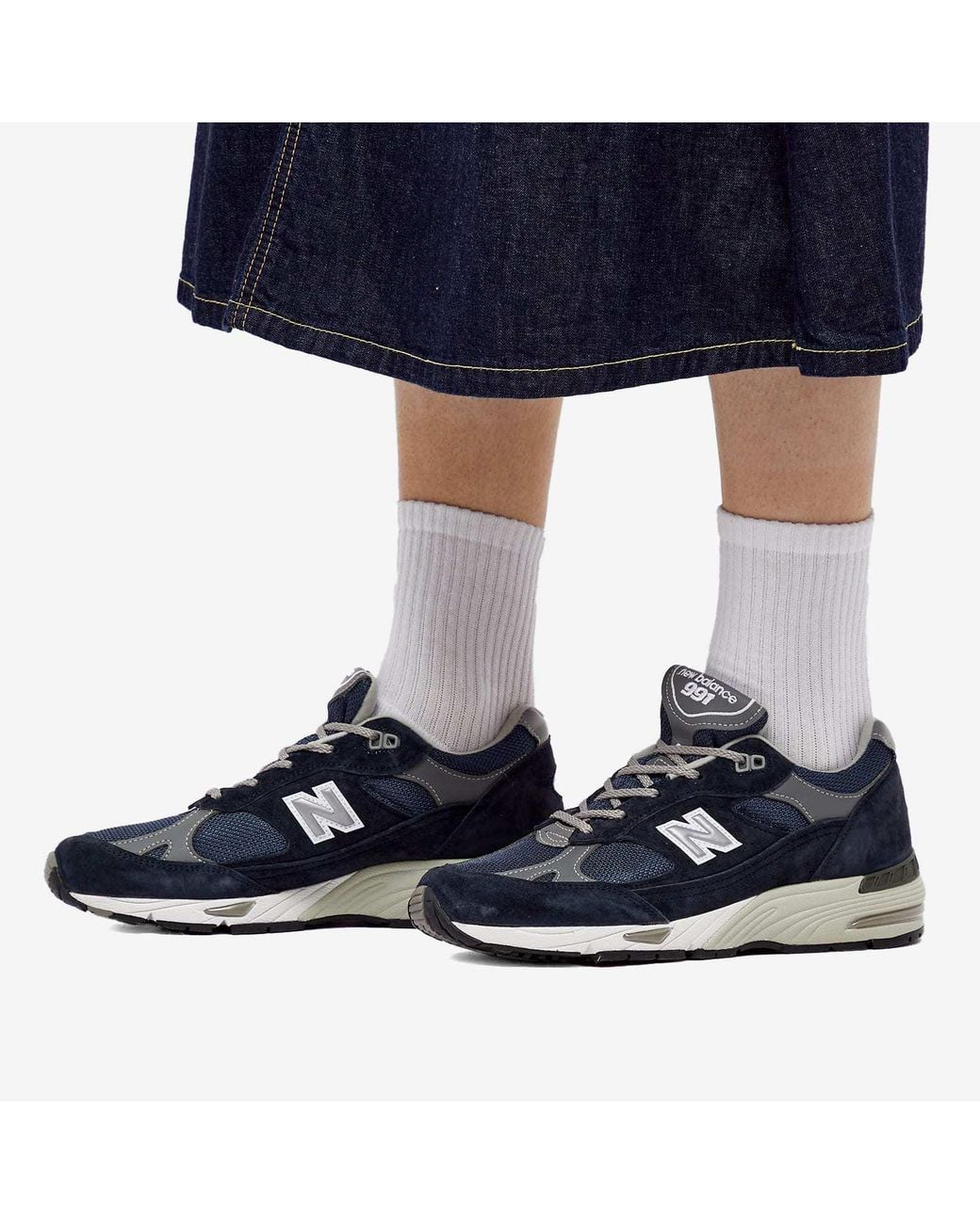 New Balance Blue 911 Panelled Low-Top Sneakers