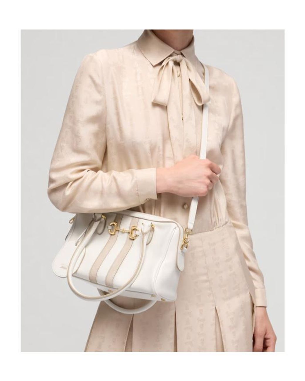 Gucci Natural Borsetto Medium Boston Bag