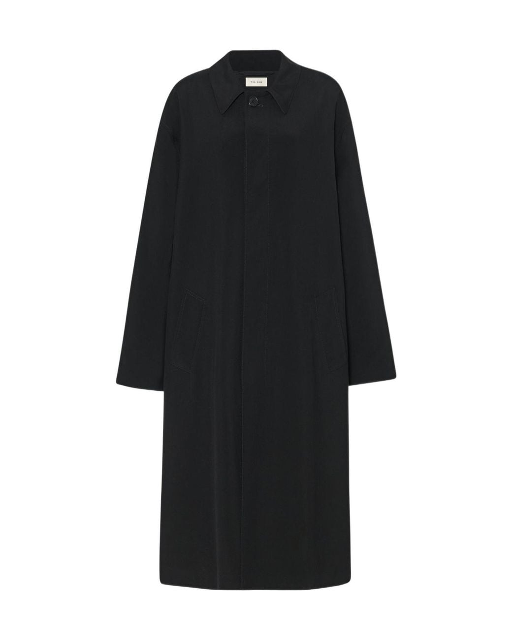 The Row Black Rocco Wool Coat