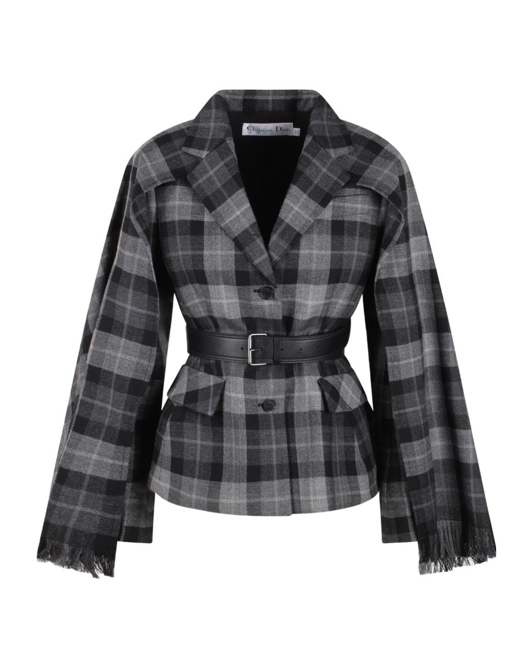 Dior Black Checked Casual Jacket