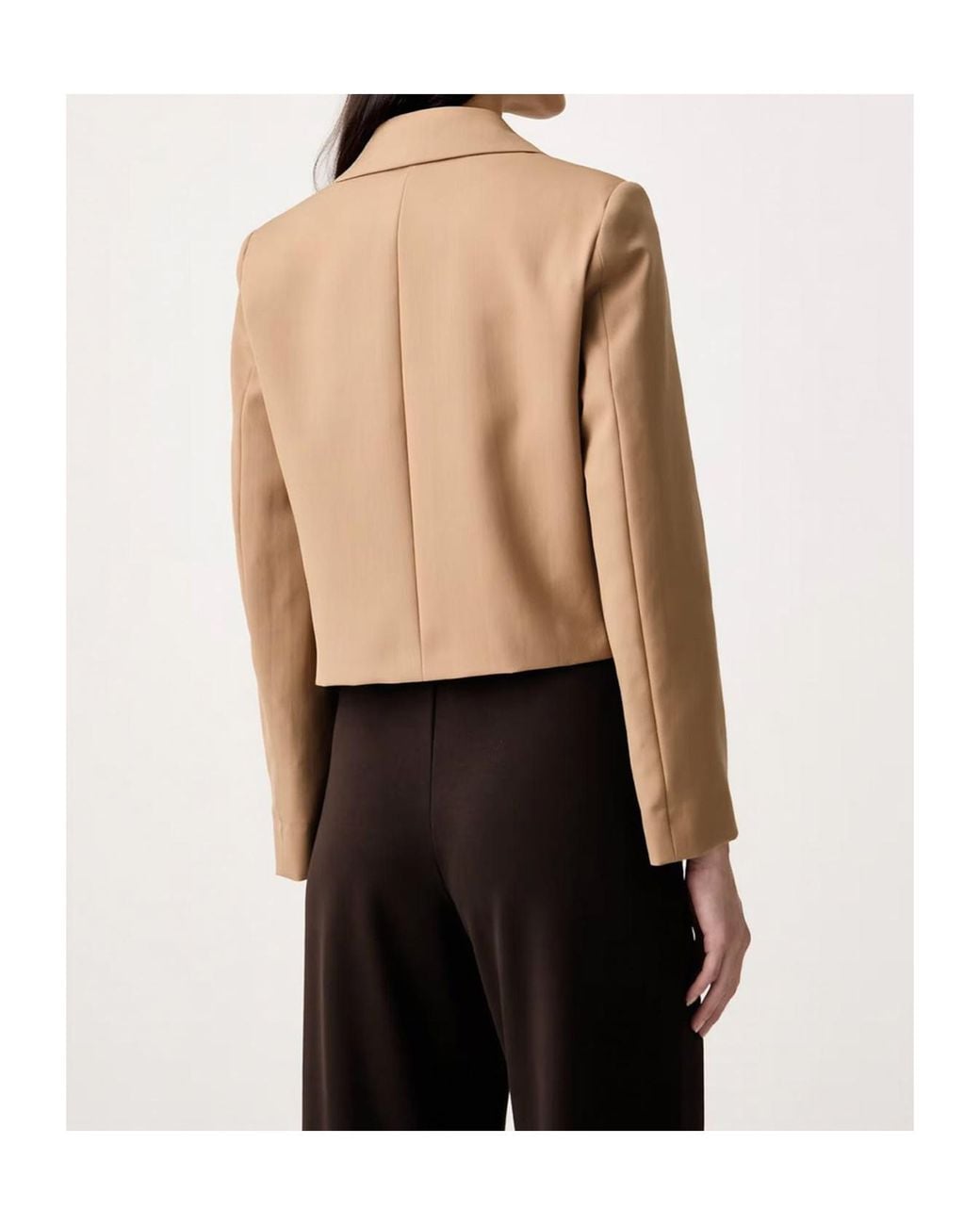 Marella Black Single-Button Blazer With A Lapel Collar