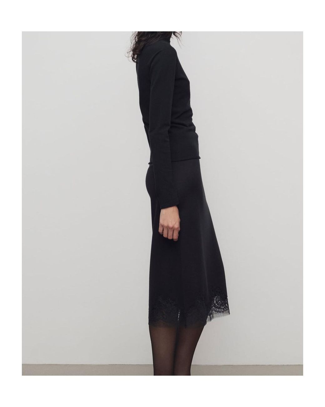 The Row Black Mea Skirt