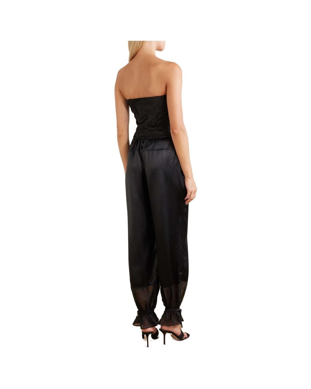 Ulla Johnson Blue Heleen Cropped Satin Tank