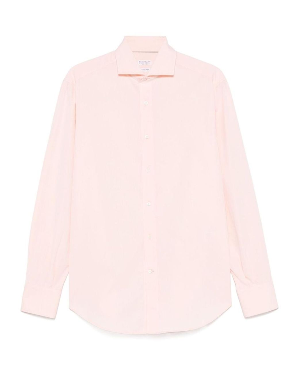 Brunello Cucinelli Pink Cotton Shirt for men