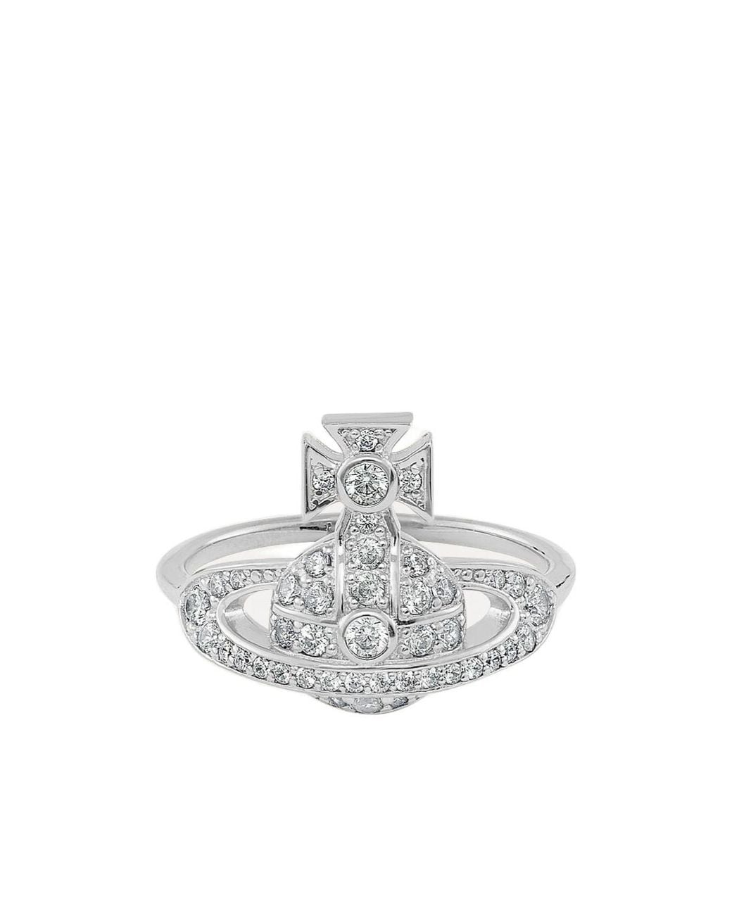 Vivienne Westwood White Little Orb Ring