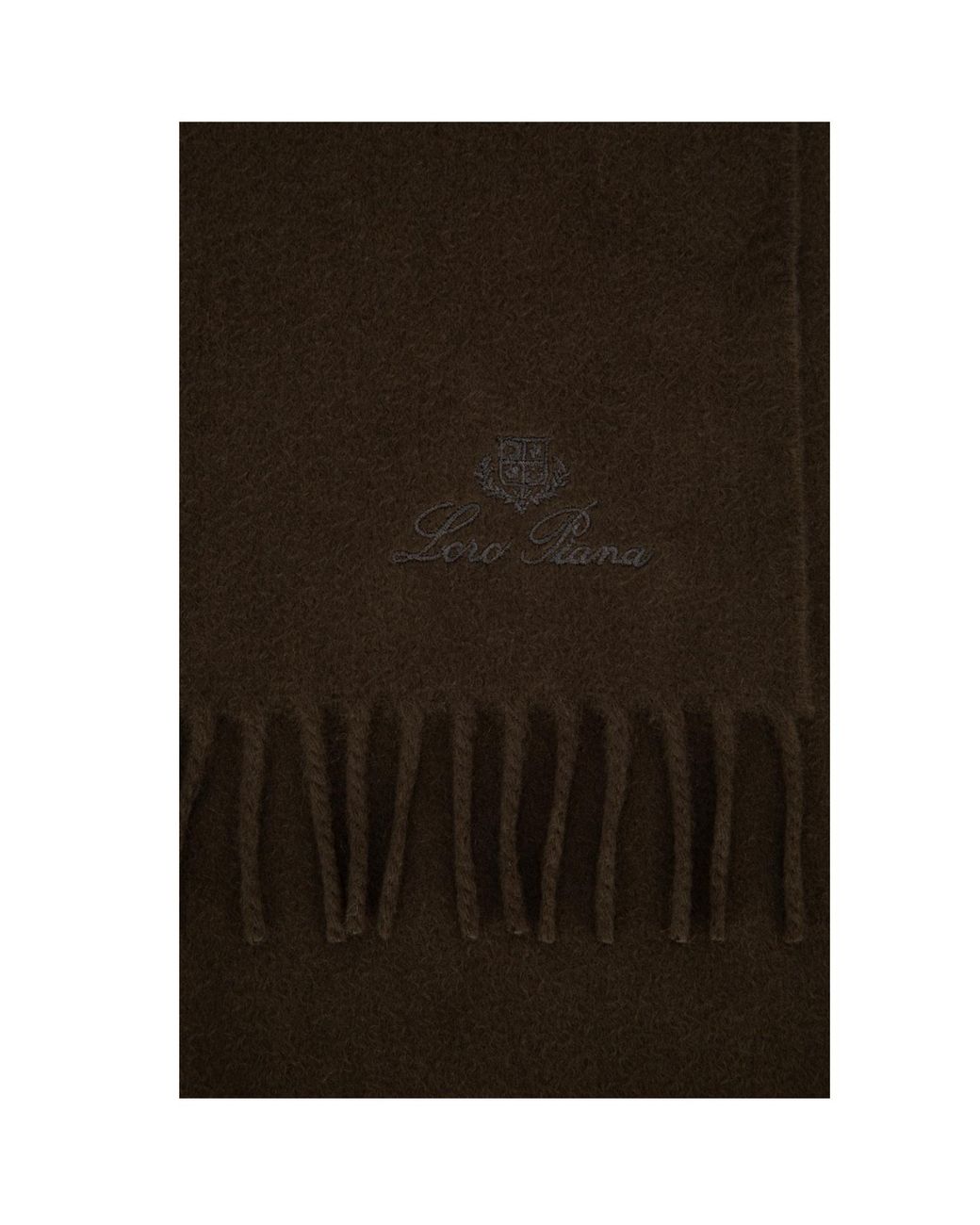 Loro Piana Black Fraser Detail Scarf for men