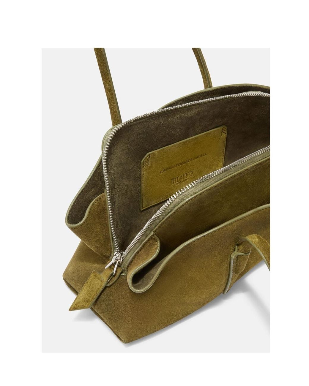 The Attico Green The La Passeggiata Small Top Handle Bag