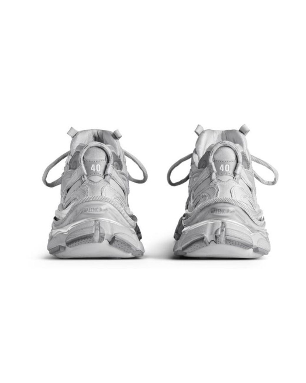Balenciaga White Runner 2.0 Lace-Up Sneakers