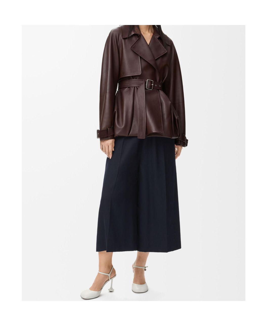 Loewe Blue Elastic Waist Cropped Trousers