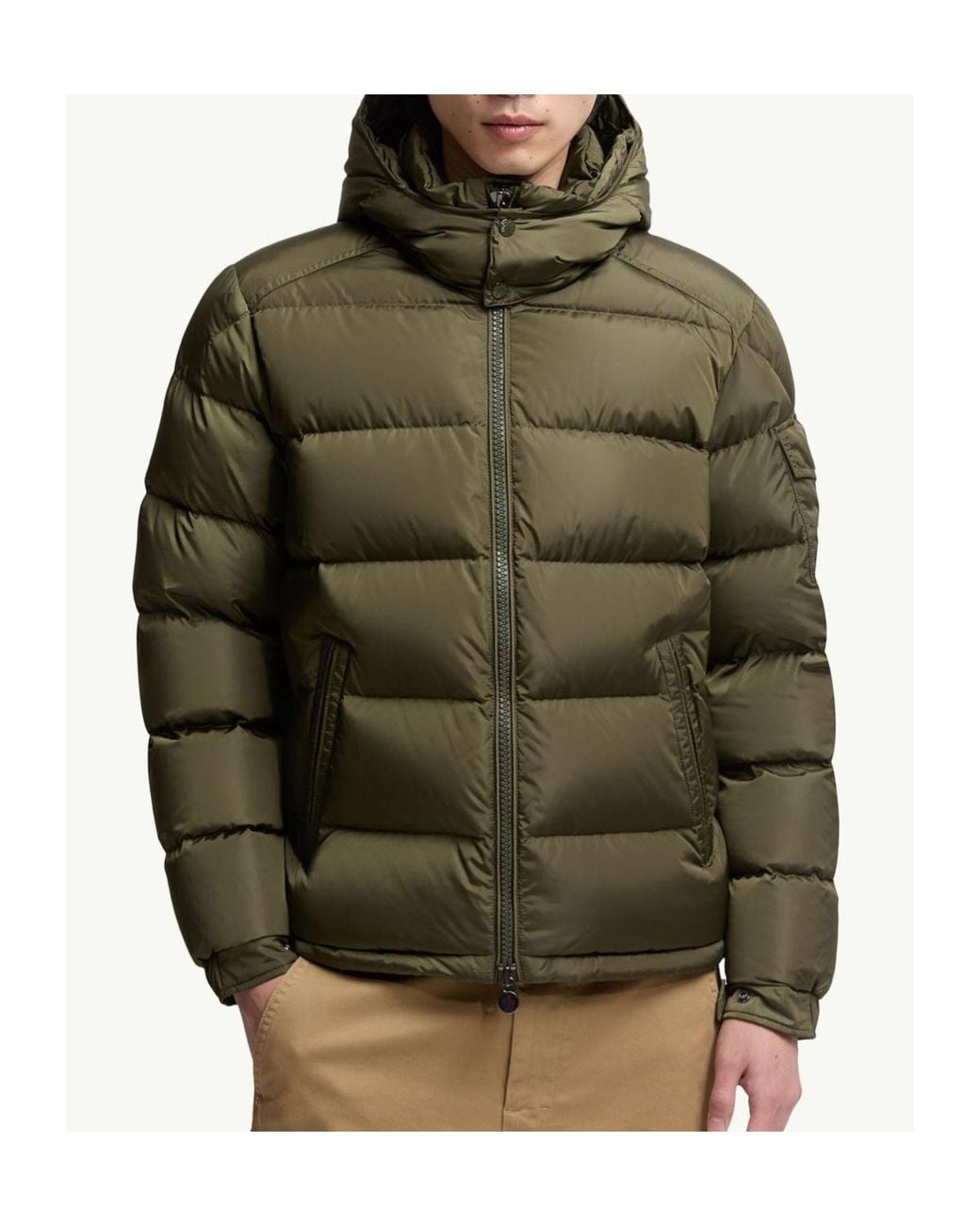Moncler Green Maya Matte Short Down Jacket for men