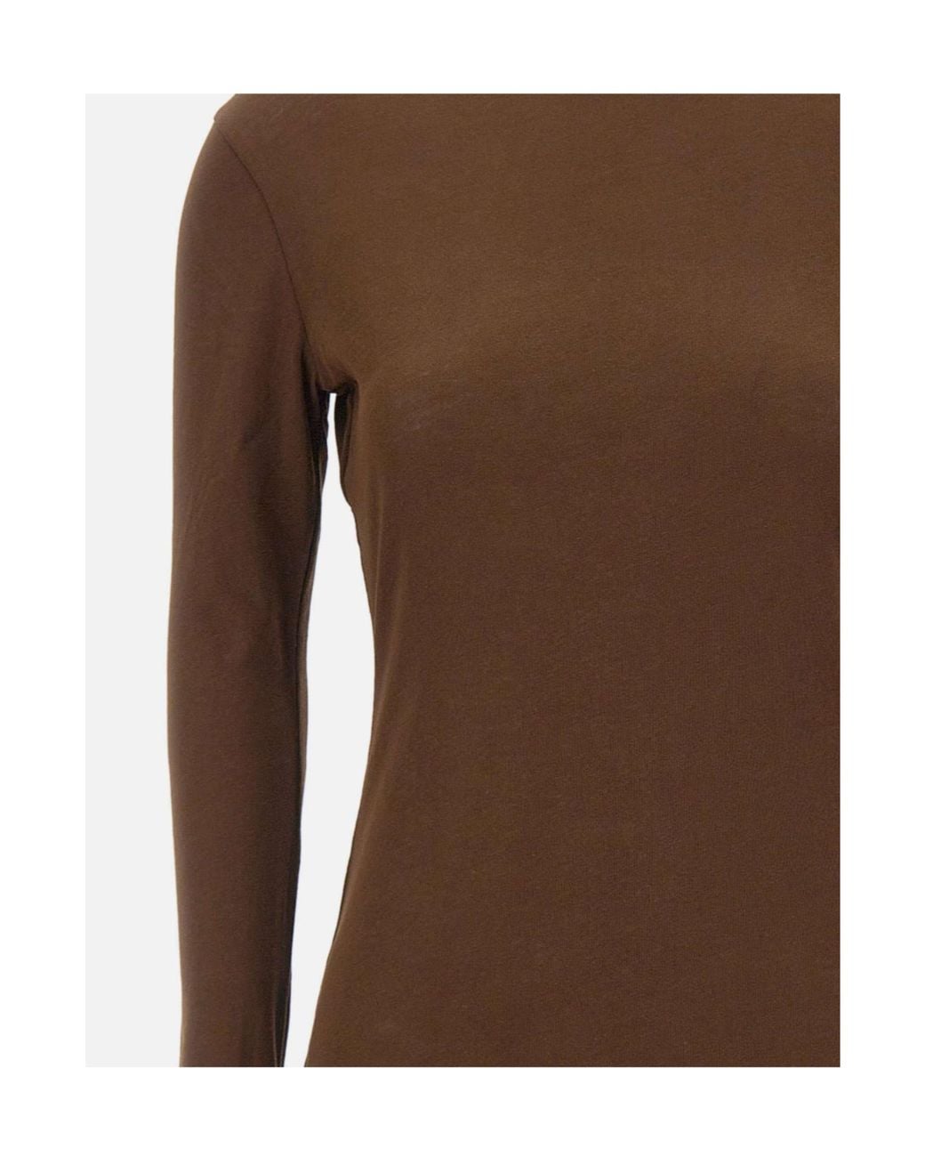 Entire studios Brown Sheer Long Sleeve Knitted Top